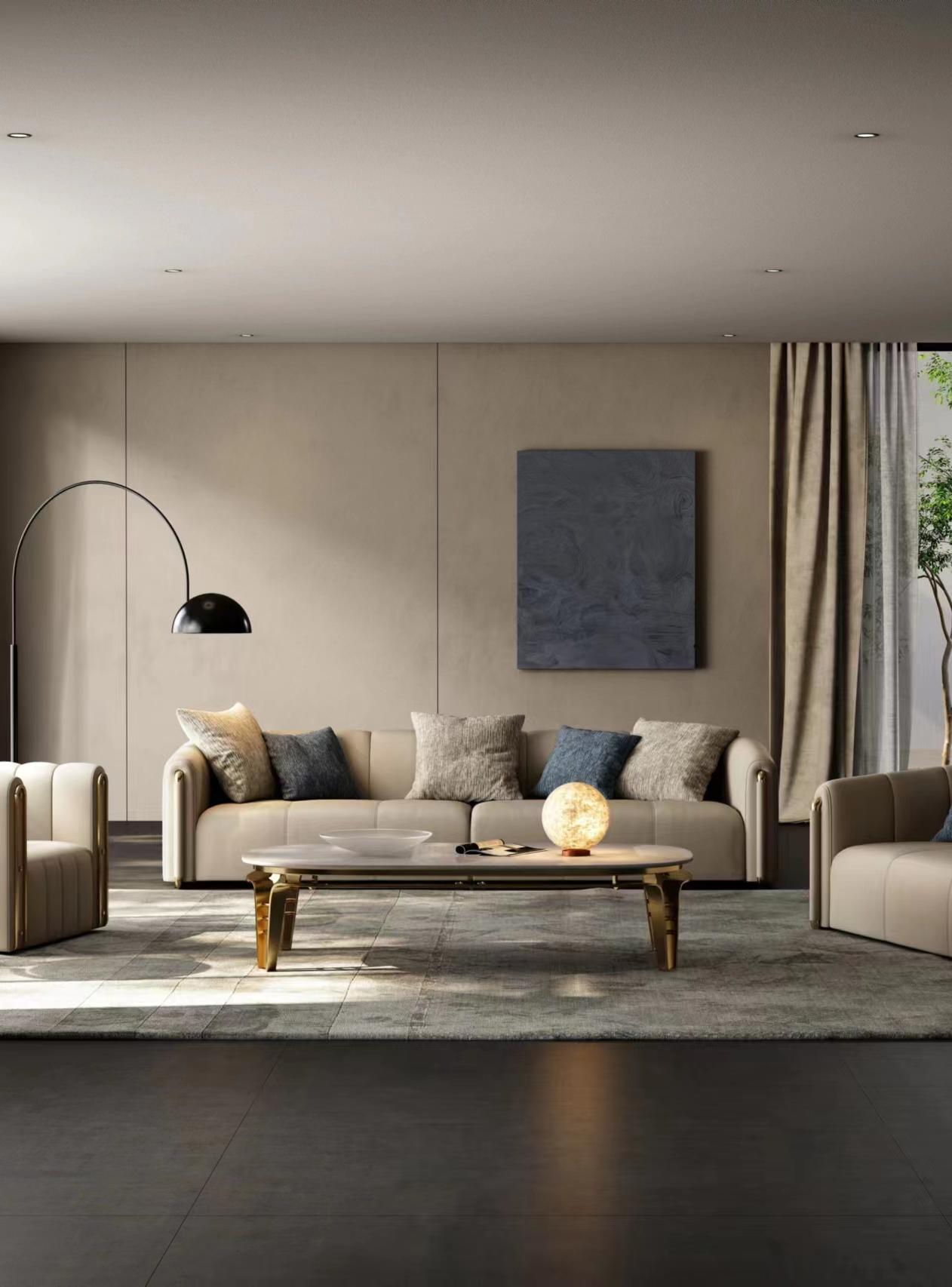 Home Contemporary Three Seater Sofa Set